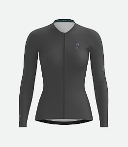Jersey Basic Chumbo Manga Longa - Feminino