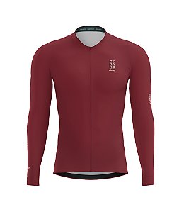 Jersey Basic Bordô Manga Longa- Masculino