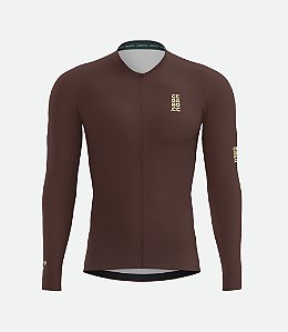 Jersey Basic Chocolate Manga Longa - Masculino