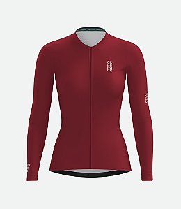 Jersey Basic Bordô Manga Longa - Feminino
