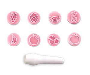 Kit Carimbos Frutas BlueStar Rosa