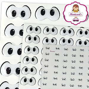 Olhos Adesivos Resinados Turma da Mônica cód. 490