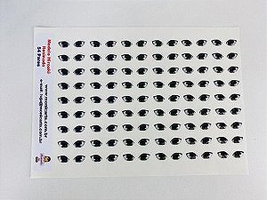 Olhos Adesivos Resinados Hiroaki