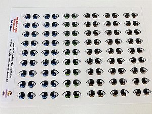 Olhos Adesivos Resinados Chibi