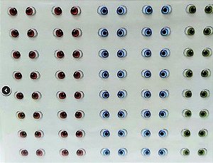 Olhos Adesivos Resinados Cód.410