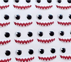 Olhos Adesivos Resinados 351P com 42 pares
