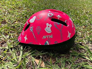 Capacete STN Infantil Baby Unicorn - Preto e Rosa