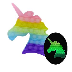 Pop It - Fidget Toy - Unicórnio Brilha no Escuro