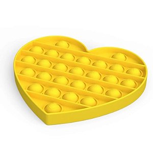 Pop It - Fidget Toy - Coração Amarelo