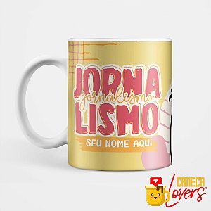 Caneca Flork Profissões - Jornalismo - Nome Personalizado