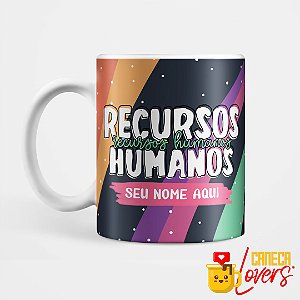 Caneca Flork Profissões - Recursos Humanos - Nome Personalizado