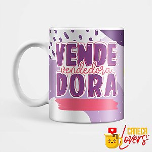 Caneca Flork Profissões - Vendedora - Nome Personalizado