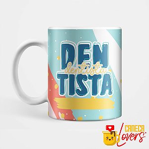 Caneca Flork Profissões - Dentista - Nome Personalizado