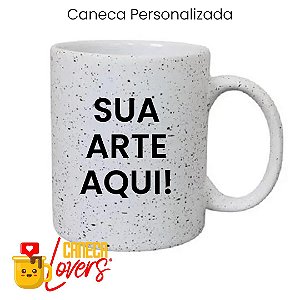 Caneca Personalizada Splash Branca e Preta • Arte Exclusiva