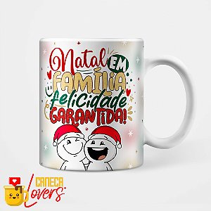 Caneca Natal Divertido - Natal em família felicidade garantida