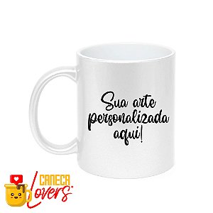 Caneca Perolizada Personalizada - Branca - Arte Exclusiva