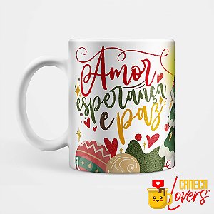 Caneca Natal 2024 - Amor, esperança e paz