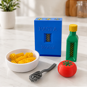 Kit Brinquedo Educativo Macarrão Rotini