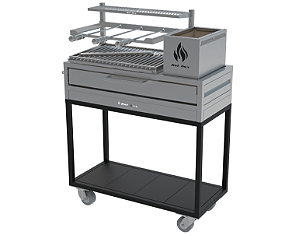 Parrilla Residencial Premium INOX 304 - Carrinho 97 x 45cm
