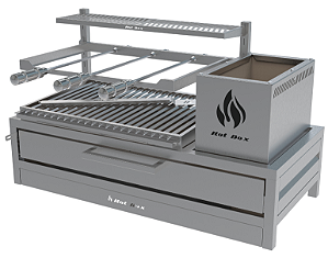 Parrilla Residencial Premium INOX 304 - Bancada 97 x 45cm