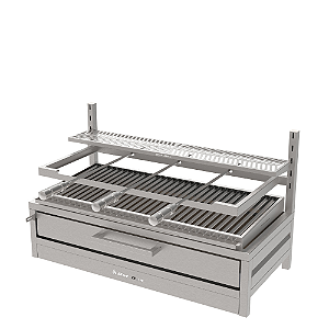 Churrasqueira Parrilla Residencial Premium INOX 304 - Bancada 97 x 45cm
