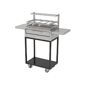 Parrilla Residencial Premium INOX 304 - Carrinho 74 x 45cm