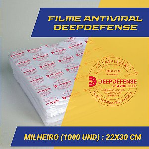 Embalagem Saco a Vácuo  22 x 30 cm - Antiviral DeepDefense- Milheiro (1.000 unidades)