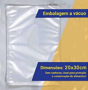 Embalagem Saco a Vácuo 20 x 30 cm - Milheiro (1.000 unidades)
