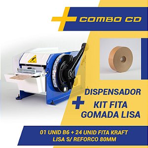 Máquina Dispensador Para Fita Gomada CD99 + Kit Fita Gomada Lisa