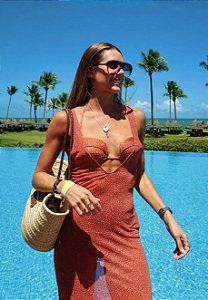 Vestido Longo Jenny Mini Petit Castanho