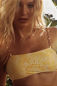 Top Bandeau Surya Tie Dye Amarelo