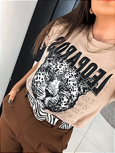 T-SHIRT LEOPARDS NUDE