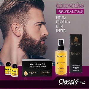 Óleo de Macâdamia 60 ml - Indicado para todos os tipos de cabelos e indicado para a barba também. Contem Ômega 3,6 e 9 (super hidratante).