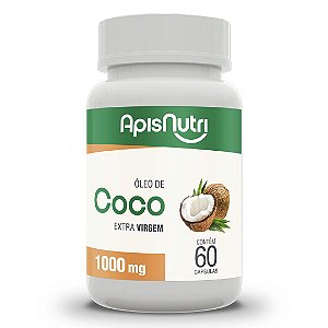 Óleo De Coco Extra Virgem 60 Cápsulas 1000 mg