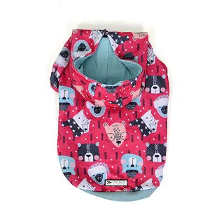 Roupinha Para Pet Cachorro e Gato Blusão Bichos Vermelho Emporium Distripet