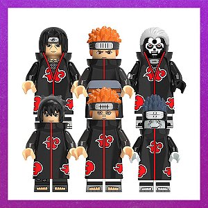 Lego Akatsuki Pain, Kisame, Hidan, Yahiko, Sasuke, Itachi - Anime Naruto Shippuden