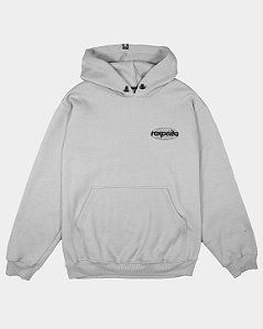 Moletom Logo bordado cinza