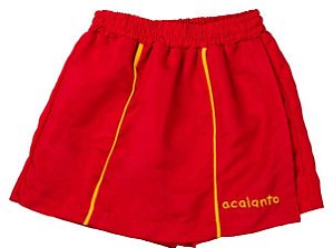 Saia short microfibra vermelho Acalanto