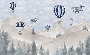 Papel de Parede Aviões e Balões no Vale