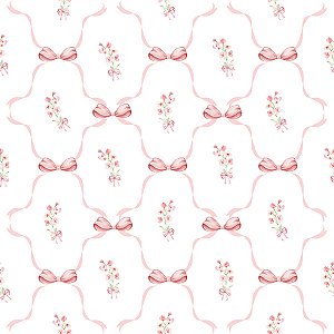 Papel de Parede Estampa Laços Floral Cecilia