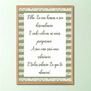 Quadro Decorativo Nadja com frase personalizada