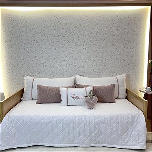 Kit de Cama Olivia Percal 400 - 6 Peças Personalizado com nome