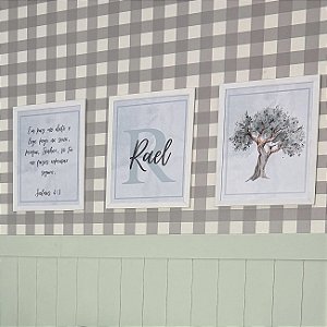 Quadros Rael com inicial personalizada e frase personalizada