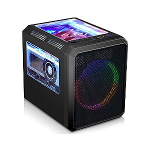 GABINETE GAMER KMEX MICROCRAFT III CG03RC COM FAN 5 CORES PRETO CG03RCRH003CB0X