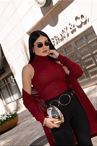 Blusa Iris de linha gola alta