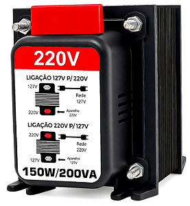Transformador 150W 200VA Inversor Voltagem de 110V Para 220V ou 220V Para 110V