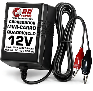 Fonte Carregador DC 12V 800mA Para MIni-Moto Mini-Carro Infantil De Garra