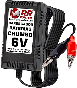 Fonte Carregador DC 6V 800mA Para MIni-Moto Mini-Carro Infantil De Garra