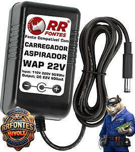 Fonte Carregador DC 22v Para Aspirador Wap Vertical Ultra Mob