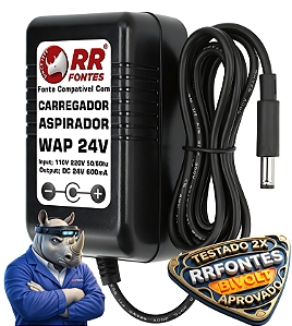Fonte Carregador DC 24v Aspirador De Pó W300 Wap